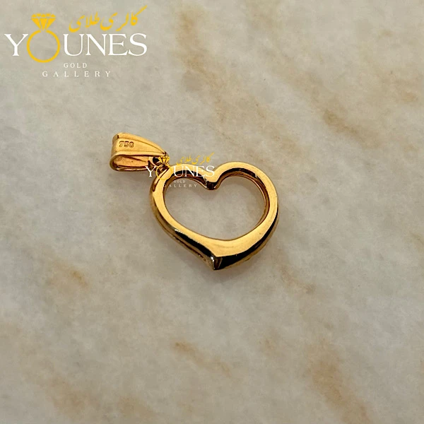 آویز طلا قلب توخالی